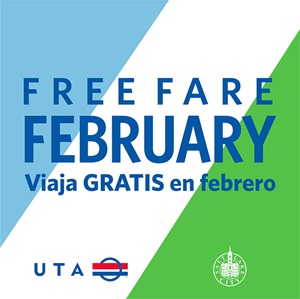 Free Fare February Promotional Graphic