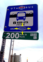 Photo of bus stop sign