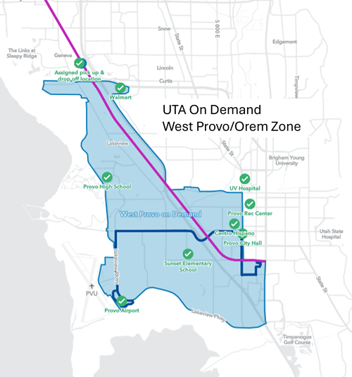 OnDemand Provo Orem Map